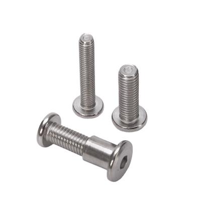 China Metric Grade 8.8 A2-50 M6 Stainless Steel 304 Flat Hex Socket Head Male and Female Chicago Screws with Nut DIN Standard for sale