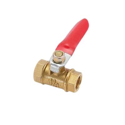 China 6-12MM Hose Barb Inline Pipe Fittings Brass Water Oil Air Gas Fuel Line Shutoff Ball Valve for Pneumatic Connector Handle for sale