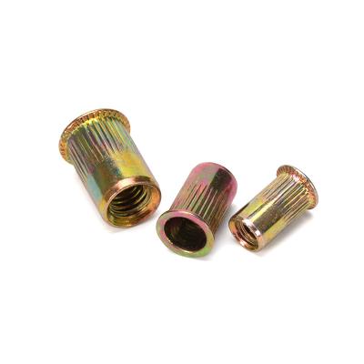 China DIN Standard Applications Carbon Steel Zinc Plated M8 M10 1.25 Threaded Press Rivet Nut for Metric Measurement System for sale