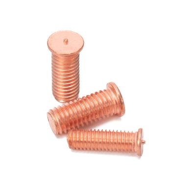 China Bright Finish Uncoated JIS Standard Carbon Steel Copper Plated Stud Welding Bolt for Stainless Steel Spot Welding Screw for sale