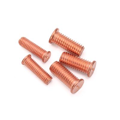 China ANSI/ASME Standard Stainless Steel M4 M5 M6 M8 M10 Welding Screw Cd Weld Studs with Brass Plated Finish and Welding Point for sale