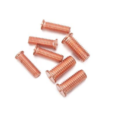 China JIS Standard M3 M4 M5 M6 M8 M10 Carbon Steel Copper Plated Stud Weld Screw for Capacitor Discharge Welding of Capacitors for sale