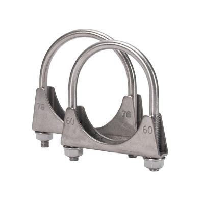 China INCH Measurement System ANSI/ASME Standard U Bolt Carbon Steel Exhaust Steel Muffler Pipe Clamps for Car M5 M6 M8 M10 for sale