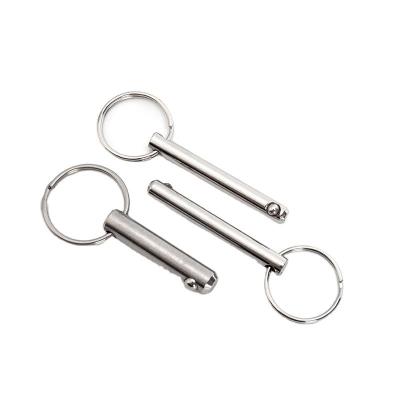 China Stainless Steel Quick Release Ball Lock Pull Handle Detent Ring Pin with Bright Finish and Longer Life TiCN Coating for sale