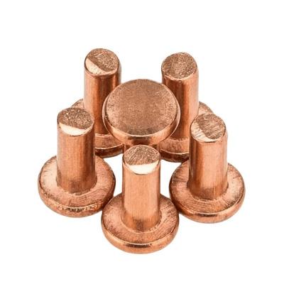 China Brass M8 M10 M12 Countersunk Head Solid Rivet Bright Finish Uncoated ISO Standard for Temperature Environments for sale