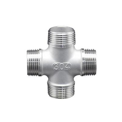 China ODM Support Tee Connector Stainless Steel 304 316 Plumbing Fittings NPT BSP Threaded Connection Equal Tee Pipe Fittings for sale