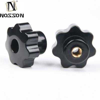 China DIN Standard M5 M6 M8 Stainless Steel Plastic Bakelite Knob Three Headed Hand Tightening Nuts for Metric Measurement for sale