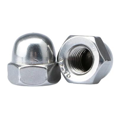 China Metrisch meetsysteem 304 316 Roestvrij staal Hexagon Cap Nut M3 m4 m5 m8 DIN1587 Hex Dome Acorn Nut voor duurzame mijnbouw Te koop