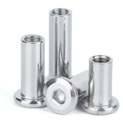 China Galvanizado Metric Barrel Nut de aço inoxidável Post de ligação Sleeve Hex Nut para conector de móveis GB Standard Metric Measurement System à venda