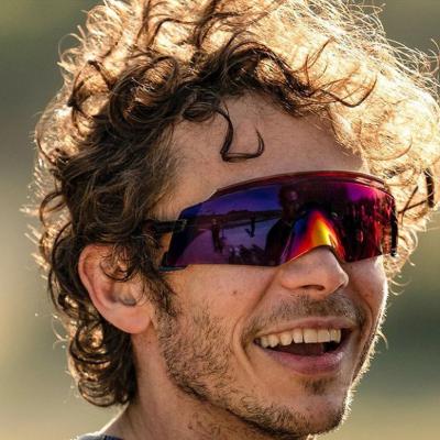 China Men's Glass Sports Eyewear Unisex Cycling Sunglasses Frameless Outdoor Bicycle Sports Sunglasses Mountain Windproof for sale