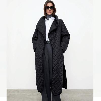 China Anti-wrinkle Trend Winter Diamond Cotton Coat Loose Diamond Ladies Check Coats Warm Women's Jacket for sale