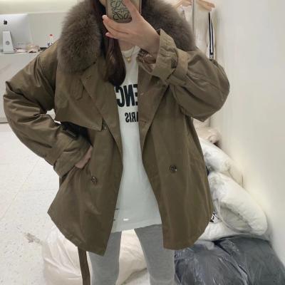 China New Winter Style Plus Size Women's Fashionable Knitted Fur Coat Modern Jacket Plus Size Women With Hood For Winter for sale