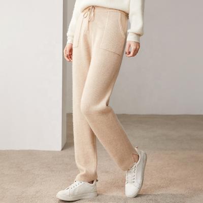 China Factory Supply Anti-wrinkle Women's Cashmere Pants Soft And Comfortable Cashmere Pants Women for sale