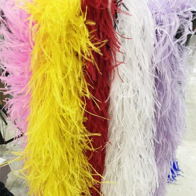 China Brand New Ostrich Feather Ostrich Feather Trims 1 Yarn Ostrich Feather Boa for sale