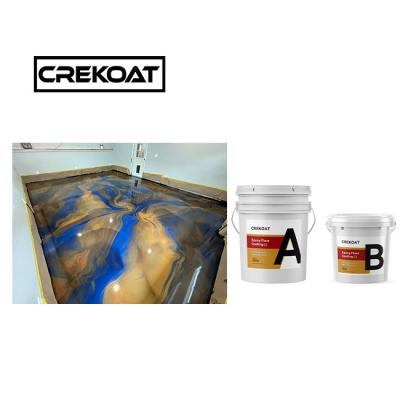 China Naadloze UV-bestendige doorzichtige coating / epoxycoating 3 mm schoonmaakbaar Te koop