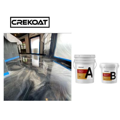 China Non Toxic Metallic Epoxy Flooring Resin Clear Epoxy Polyaspartic Base en venta