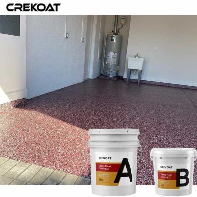 China Vinyl Flake Broadcast Epoxy Resin Floor Coating Polyaspartic Topcoat for sale