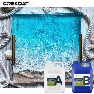 China Crystal Clear Deep Pour Epoxy-Hars 2/1 Harsambachten met Trillende Vrije Kleurenbel Te koop