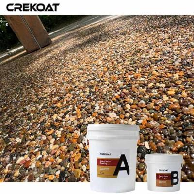 Cina Superficie permeabile Epoxi Stone Deck Coating Ampia gamma di colori e aggregato in vendita