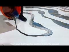 Residential Metallic Epoxy Floor Coating Create Three Dimensional Effects