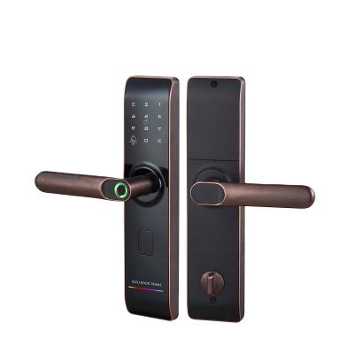 China 40mm-90mm Morden Style New Arrival Code Card Fingerprint Tuya Smart Door Lock By Mobile Phone App Unlock for sale