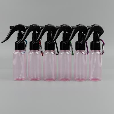 China Wholesale Round Shape Personal Care 60ml PET Hand Sanitizer Plastic Bottle With Spray Mouse Cap for sale