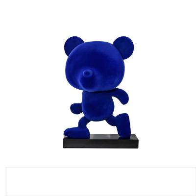 China Traditional Resin Galvanizing Bear Ornaments In Modern Cartoon Sculpture Model Room Hotel Luxury for sale