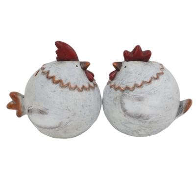 China All The World Cute White Ceramic Farm Chicken / Hen / Rooster Easter Decoration / Gift for sale