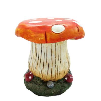 China Resin Factory Wholesale Magnesia Garden Mushroom Chair Decor Handwork Cartoon Decorations Directly for sale