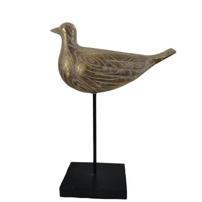 China Delux Ornament Polyresin Bird World Nordic Tabletop Statue on Stand for Home Decor Resin Bird Figurine for sale