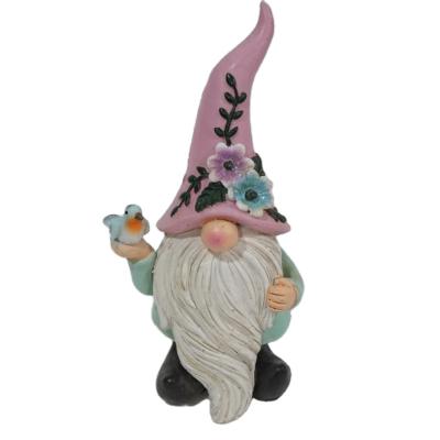 China Old Rustic Faceless Doll Gnome in Hat Garden Ornament Resin Indoor Outdoor Statue for sale