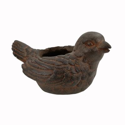 China Pastoral Hot Sale Resin Custom Made Black Succulent Bird Shaped 3d Flower Pots Succulent Planter for sale