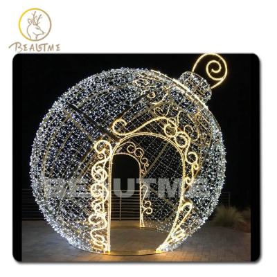 China Firmly On Factory Custom 3D Balls Giant Lights Pattern Light Directly For Christmas Halloween Decoration Plaza Street Mall Arch Ball for sale