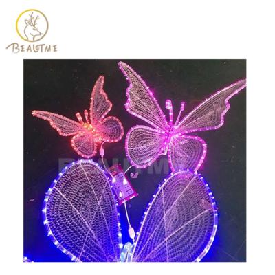 China Christmas Holiday IP44 220V110V Decoration Style Butterfly Shap 3D Pattern Light Holiday Lights Street Park Fun Ground for sale