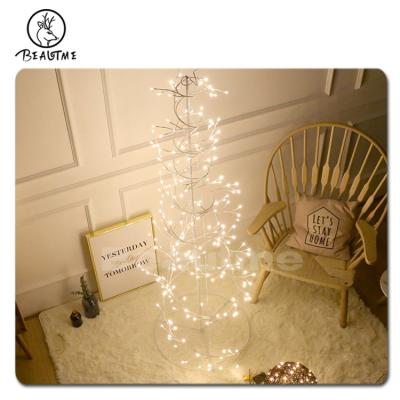 China Firmly 68 Lights 80CM Christmas Tree Light Warmwhite Spiral Holiday Outdoor Decoration Led Christmas Tree Light for sale