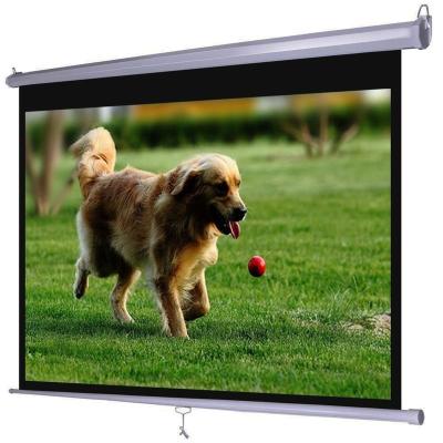 China Azure Manual Pull Down Custom Sizes Projector Beamer Screen for sale