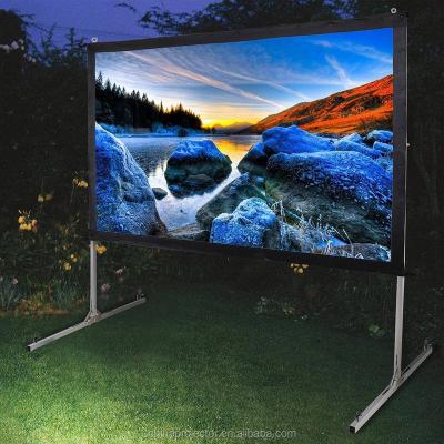 China Frame Black Diamond Fast Folding Projection Screen Waterproof Projector Screen Film For UST Projector Bright Room for sale