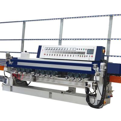 China Factory YH9-11B 11 Motors Straight Line Glass Beveling Machine With Computer PLC for sale