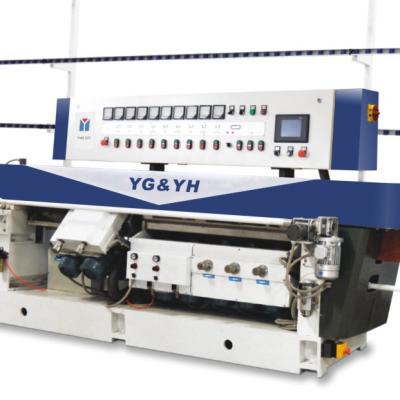 China Factory YG9-45E 9 Motors Straight Line Miter Glass Edging Machine With Computer PLC for sale