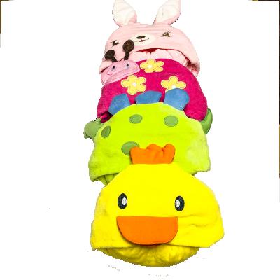 China Wholesale Compressed 100% Cotton Cute Cartoon Animals Catasy Hooded Bath Towel for sale