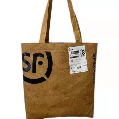 China REAL STRONG SF Dupont Brown paper tote bag sling bag handbag Eco tyvek shopping bag backpack high quality for sale