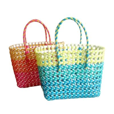 China Eco-friendly Tote Bag Fashion Women Beach Lady Beach Bag Woven Waterproof Reusable Shopping Bag Bohemian Material for sale