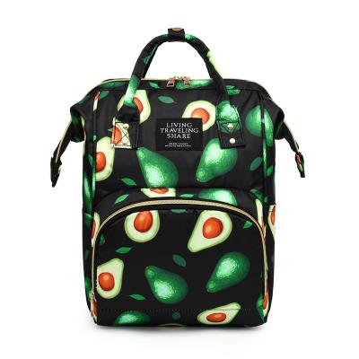 China Fashion Avocado Mother And Baby Backpack Universal Out Of The Large Capacity Mom Simple Lightweight Backpack for sale