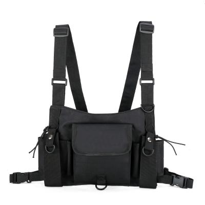 China 100% Custom Eco-Friendly Rig Bag Men's Eco-friendly Large Size Black Nylon Tactical Bag Trunk Fashion Shoulder Bags for sale