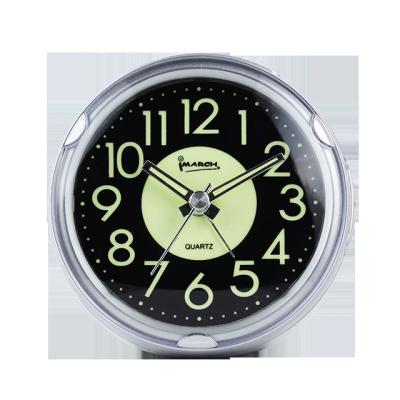 China Antique Style Snooze LED Back Light With 5 Seconds Delay Super Glow In The Dark Clock Manufacture Alarm Quartz Analog Table Clock for sale