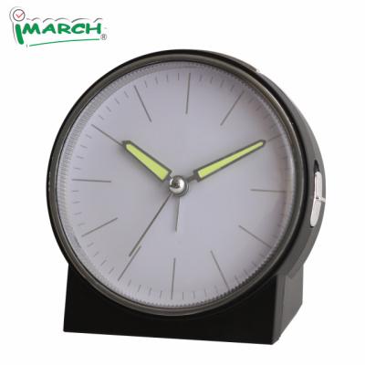 China Imarch Style New Product Antique ABS Plastic Nap Light Tabletop Alarm Clock for sale