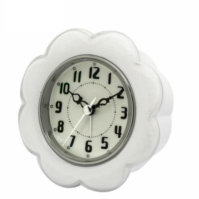 China Antique Style Custom Sound Desktop Musical Alarm Clock With Nap And Led Night Light Function Flower Alarm Clock for sale