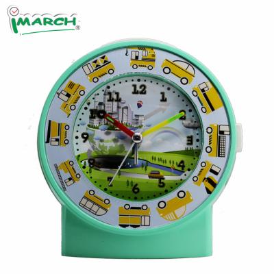 China Antique Style Imarch ML16801-Green Creative Design Customized Musical Voice Desktop Alarm Clock with Nap and Night Light Function for Kid, Teens for sale