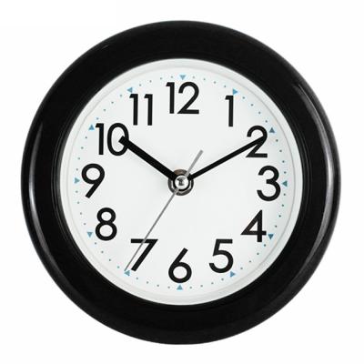 China WC17008 Antique Style Round Shape Black Reloj De Pared Waterproof Bathroom Clock , Quartz Battery Operated Wall Clock for sale