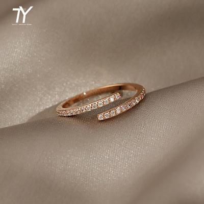 China Simple Ring Set of New Goth Rose Gold Color Rings For Woman Minimalist Geometric Korean Jewelry Fashion Accessories Student Girl for sale